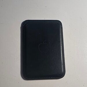 Apple Midnight Black Leather Card Holder